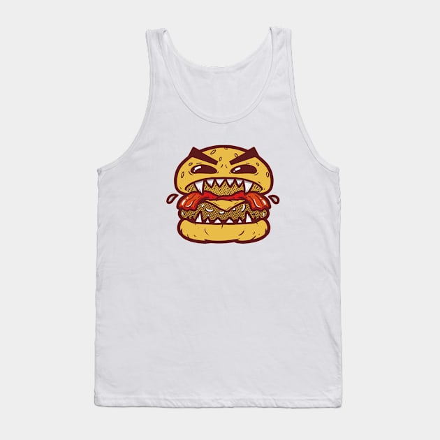 Carnivore Burger Tank Top by wehkid